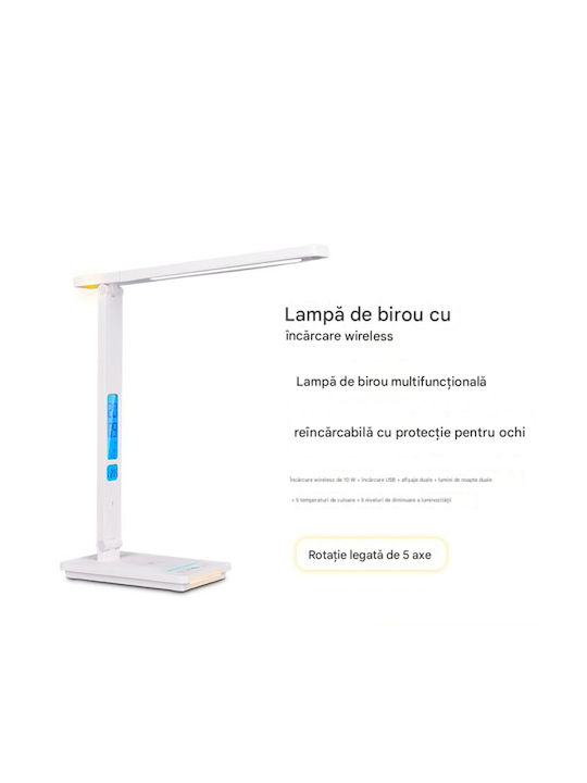 LED Schreibtischlampe mit flexiblem Arm in Weiß Farbe