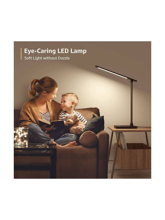 Lampa LED Φωτιστικό Γραφείου σε Μαύρο Χρώμα