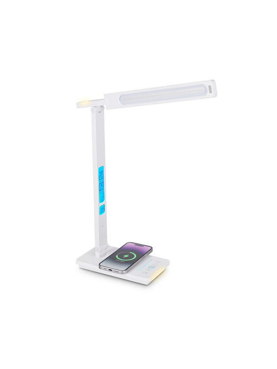 LED Schreibtischlampe mit flexiblem Arm in Weiß Farbe