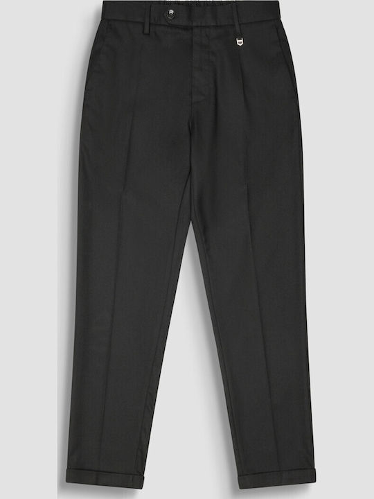 Trousers Elastic in Slim Fit Black