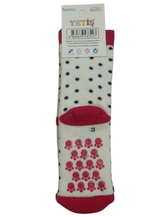 Yetis socks Παιδικές Κάλτσες Αντιολισθητικές Λευκο