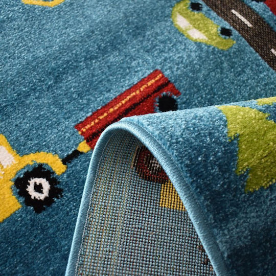 Saray Home Kinder Teppich Blau 80x150cm