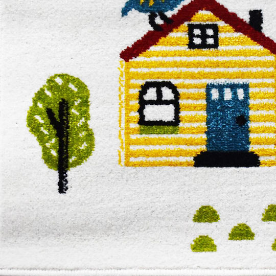 Saray Home Farm Adventure Kids Rug White 80x150cm Rug-Mat