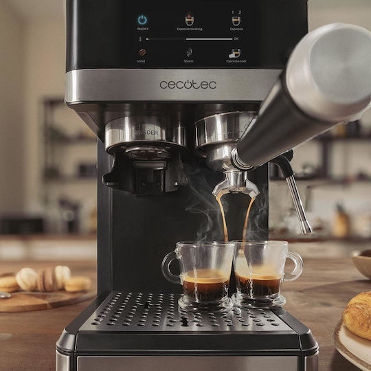 Cecotec Power Automatic Espresso Machine 1350W Pressure 20bar with Grinder Black