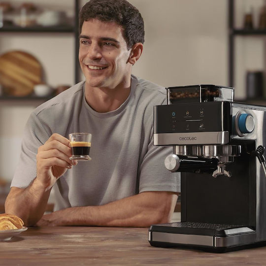 Cecotec Power Automatic Espresso Machine 1350W Pressure 20bar with Grinder Black