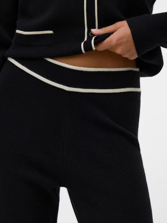 Damen Stoff Hose in Lockere Passform Black W Birch
