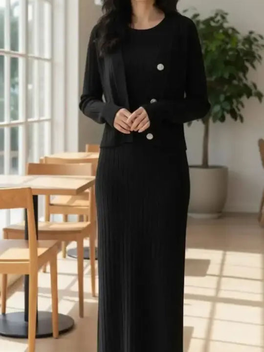 Femei Black Set cu Pantaloni