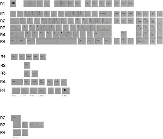 Glorious Glorious Polychroma V2 Keycaps Ansi Layout Us Polycarbonate Uv Printed Transparent