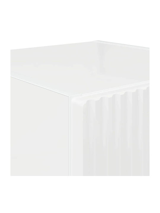 Wall Living Room Cabinet made of Particle Board Bright White 30x31x80cm