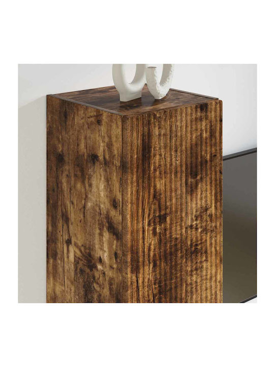 Wand Wohnzimmer Schrank aus Spanplatte Rauch Eiche 30x31x60cm