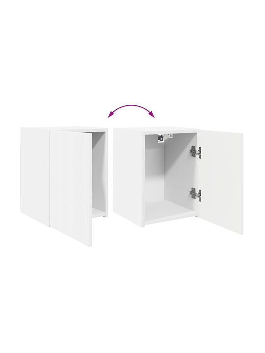 Wand Wohnzimmer Schrank aus Spanplatte Weiß 30x31x40cm