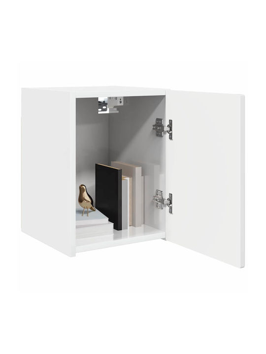 Wall Mounted Living Room Cabinet Made of Particle Board Bright White 30x31x40cm