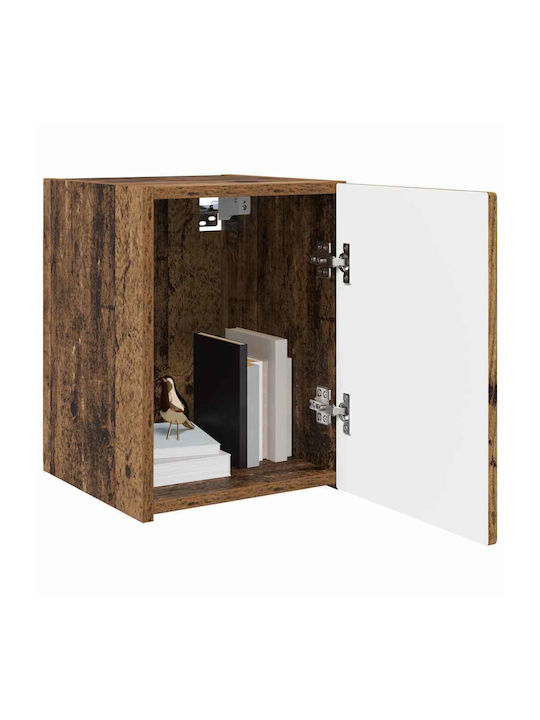 Wall Mounted Living Room Cabinet Made of Particle Board Old Wood 30x31x40cm