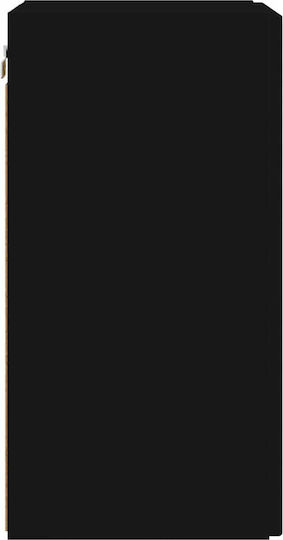 Dulap Pandantiv Pentru Sufragerie Din Placă Din Lemn Agregat Negru 30x31x60cm