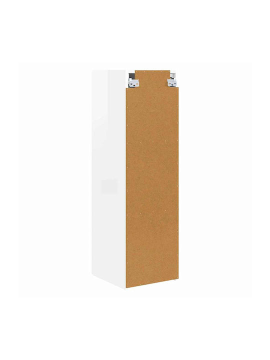 Wall Living Room Cabinet made of Particle Board Bright White 30x31x100cm
