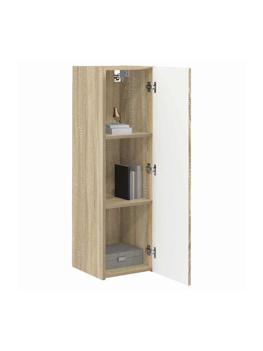 Wand Wohnzimmer Vitrine aus Spanplatte Sonoma 30x31x100cm