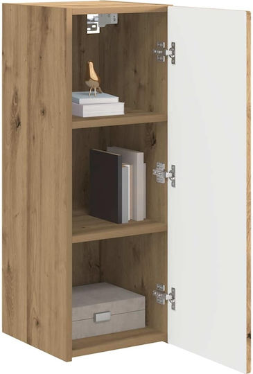 Dulap Suspendat pentru Sufragerie din Placă Aglomerată, Culoare Nuc, 30x31x80 cm