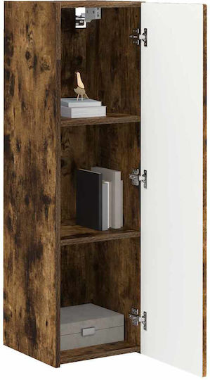 Wall Living Room Cabinet Made of Particle Board Smoked Oak 30x31x100cm