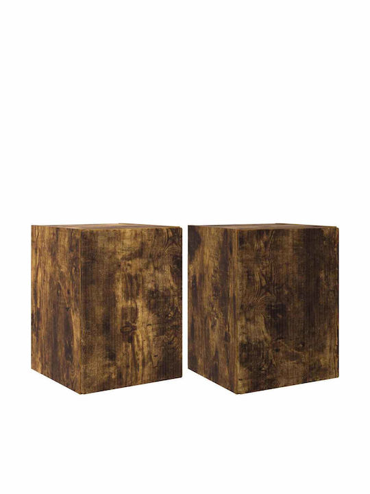 Living Room TV Unit Smoked Oak L30xW31xH40cm