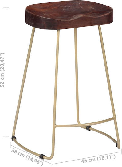 Stool Bar Wooden Gavin Brown 2pcs 46x38x52cm