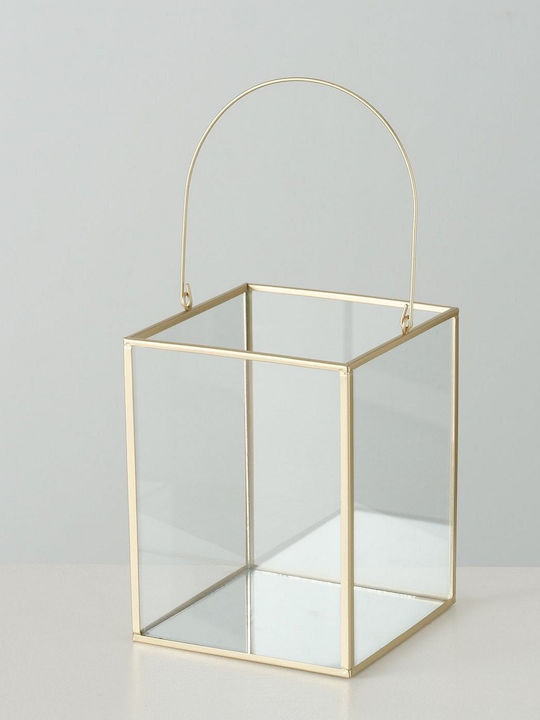 MSA Kerzenhalter-Set Glas in Gold Farbe 14cm 2Stück