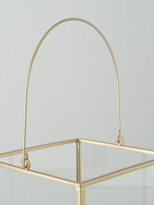 MSA Kerzenhalter-Set Glas in Gold Farbe 14cm 2Stück