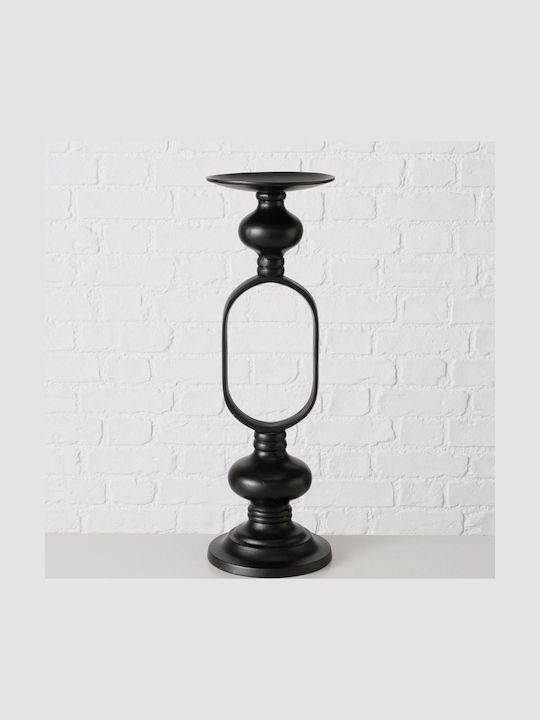 MSA Candle Holder Aluminum Αλουμινένιο in Black Color 15x15x54cm 1pcs