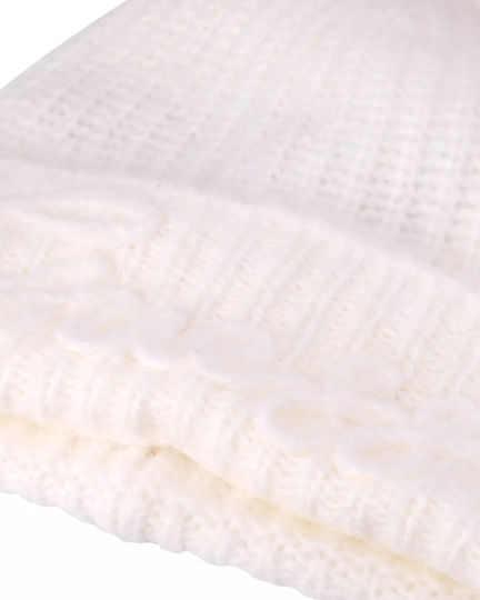 Beanie Feminin Căciulă Tricotat în culoarea Alb