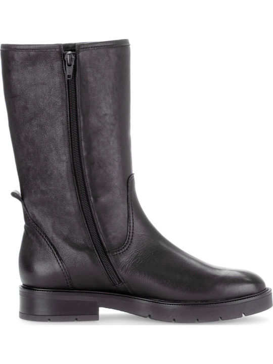 Leder Damenstiefel Schwarz