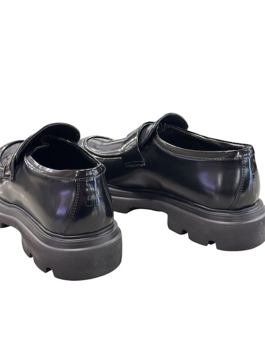 Leder Herren Mokassins in Schwarz Farbe