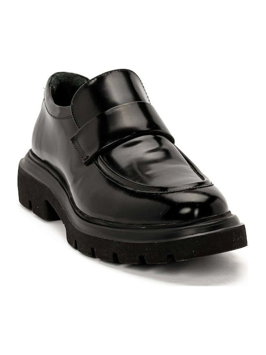 Leder Herren Mokassins in Schwarz Farbe
