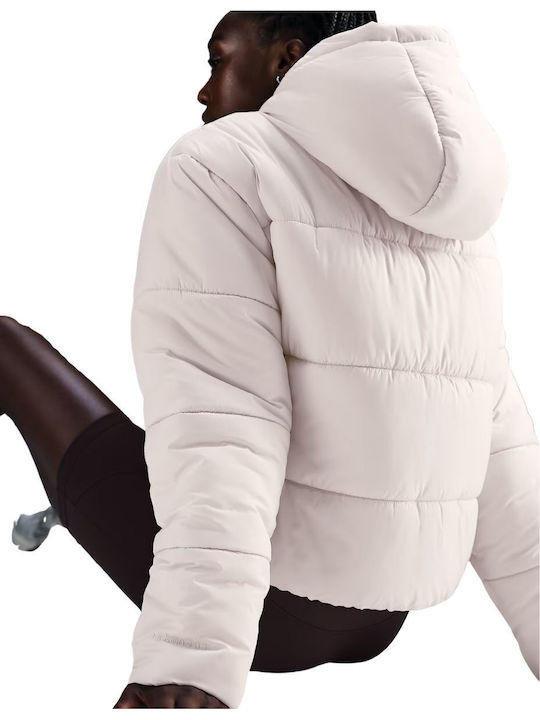 Sportswear Women's Long Puffer Jacket for Winter White