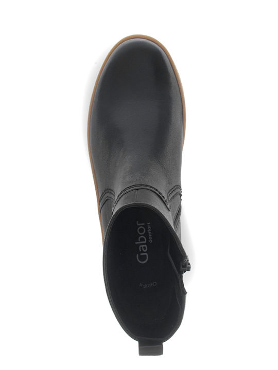 Leather Women's Ankle Boots Black