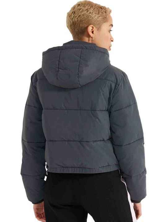Monolis Women's Short Puffer Jacket for Winter Black