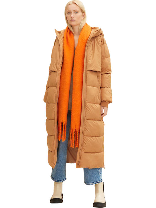 Arctic Lang Damen Puffer Jacke für Winter Camel