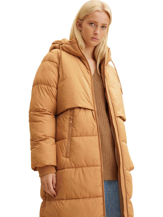 Arctic Lang Damen Puffer Jacke für Winter Camel