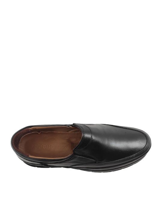 Roberto Rossi Leder Herren Freizeitschuhe Schwarz
