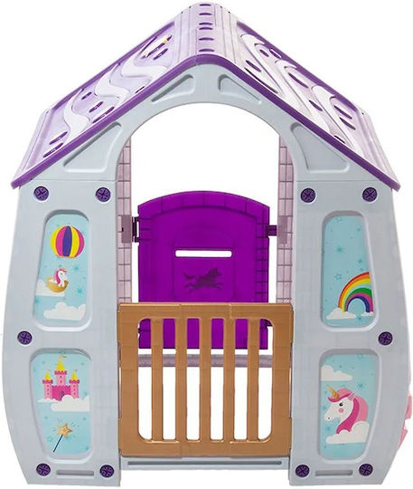 Chipolino Căsuță De Joacă Pentru Copii Unicorn Cu Gard Mov 90x102x109cm