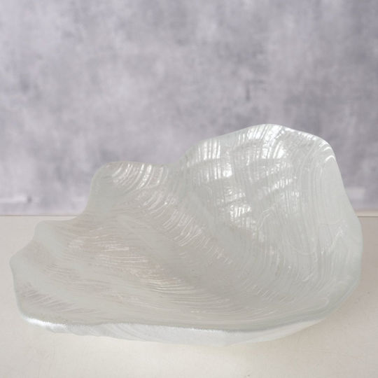 MSA Dekorative Schüssel Glas Weiß 15x12x4cm 1Stück