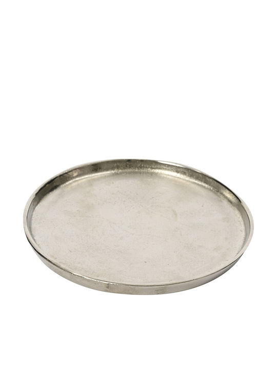 Metallic Silver Tray 35cm 35x2.5x35cm Monochrome Kaeming Metallic Silver Tray 35cm 35x2.5x35cm Monochrome Kaeming