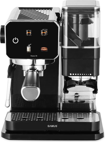 Samus Mașină de Espresso 1350W Presiune 20bar pentru Cappuccino Neagră