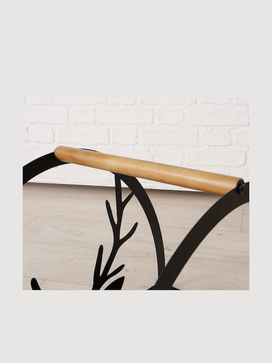 MSA Μεταλλικό Καλάθι Αποθήκευσης Ξύλων 55x32x38cm Μαύρο