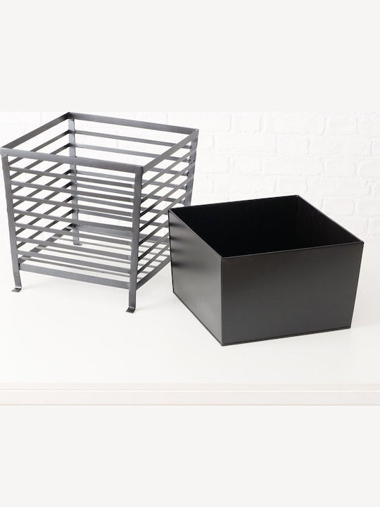 MSA Metallisch Box Holzlagerung 40.5x40.5x40cm Schwarz