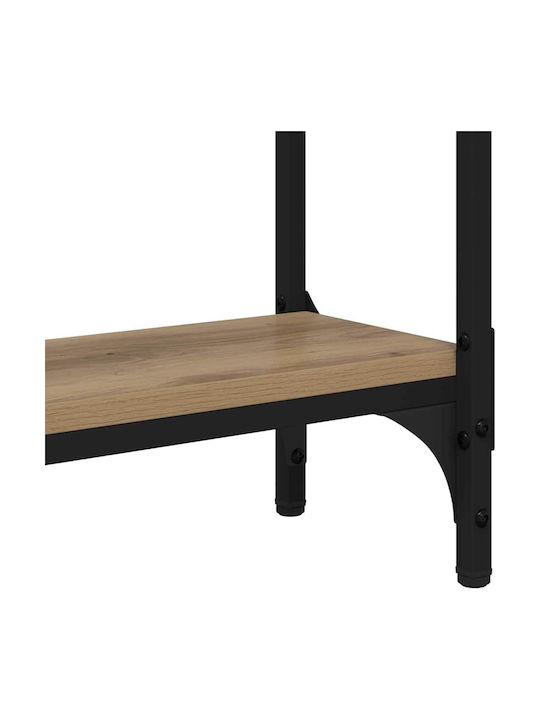 Metal Console Table Artisan Oak L75xW22.5xH75cm