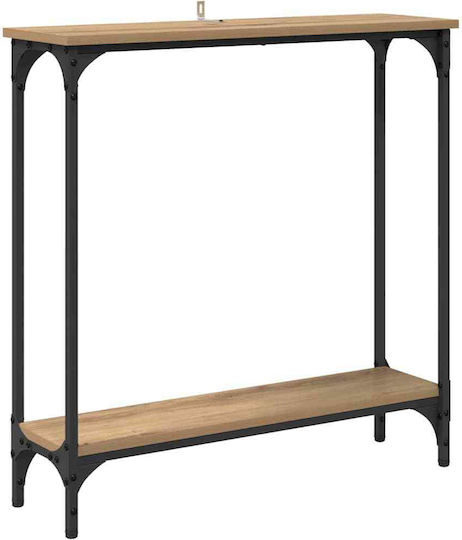 Κονσόλα Μεταλλική Artisan Oak Μ75xΠ22.5xΥ75εκ.