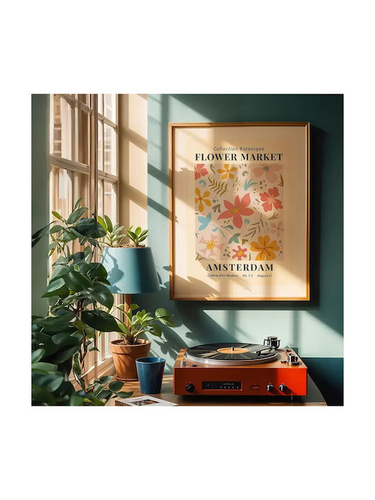 Poster Gallerie D Art Modern Amsterdam Art025 21cm X 30cm Frame Dark Natural Wood Brown