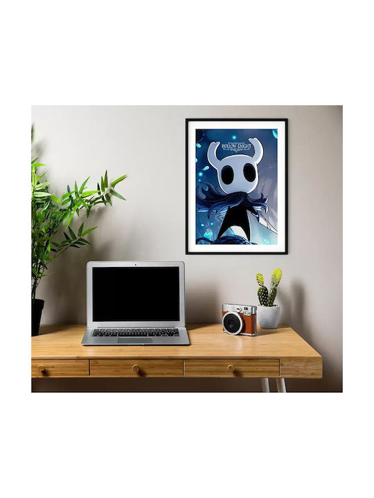 Gaming Poster Hollow Knight Knight Gm2341 21cm X 30cm Frame Dark Natural Wood Brown
