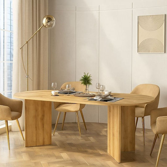 Cortado Τραπέζι Τραπεζαρίας Ξύλινο Sapphire Oak 200x90x74εκ.