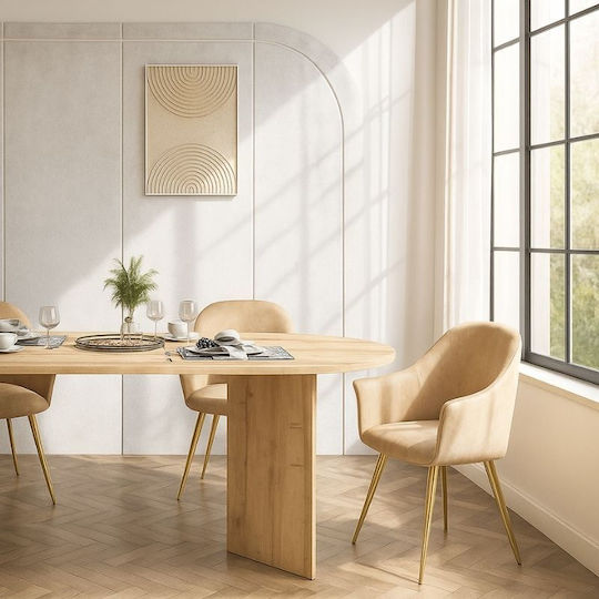 Cortado Τραπέζι Τραπεζαρίας Ξύλινο Sapphire Oak 200x90x74εκ.