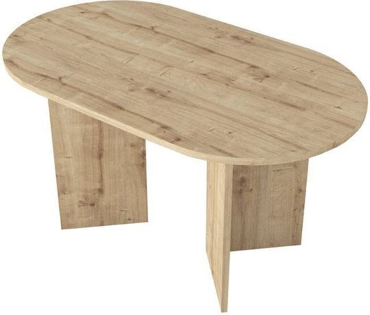 Cortado Masă Ovală Pentru Sala De Mese Din Lemn Nuanță De Stejar Sapphire 138x80x75cm